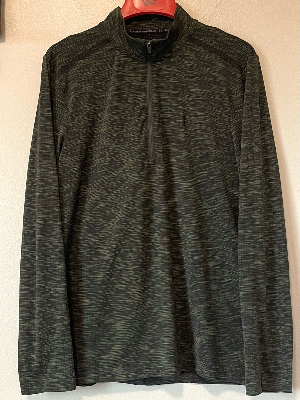 Under Armour Fitted HeatGear 1/4 Zip Pullover - Ventilated & Baroque Green - XL